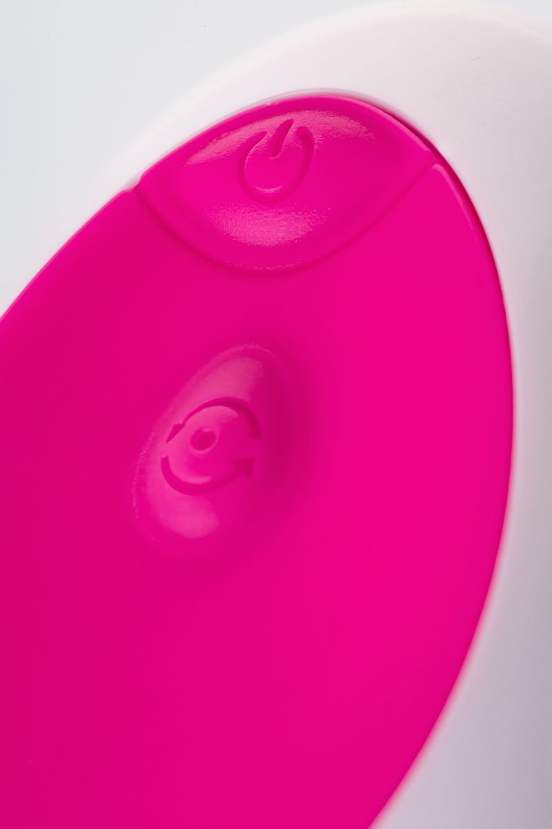 Розово-белое виброяйцо с пультом ДУ 8