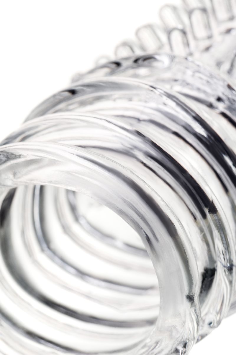 Прозрачная насадка на пенис TOYFA A-Toys с расширенной головкой - 15,3 см. 8