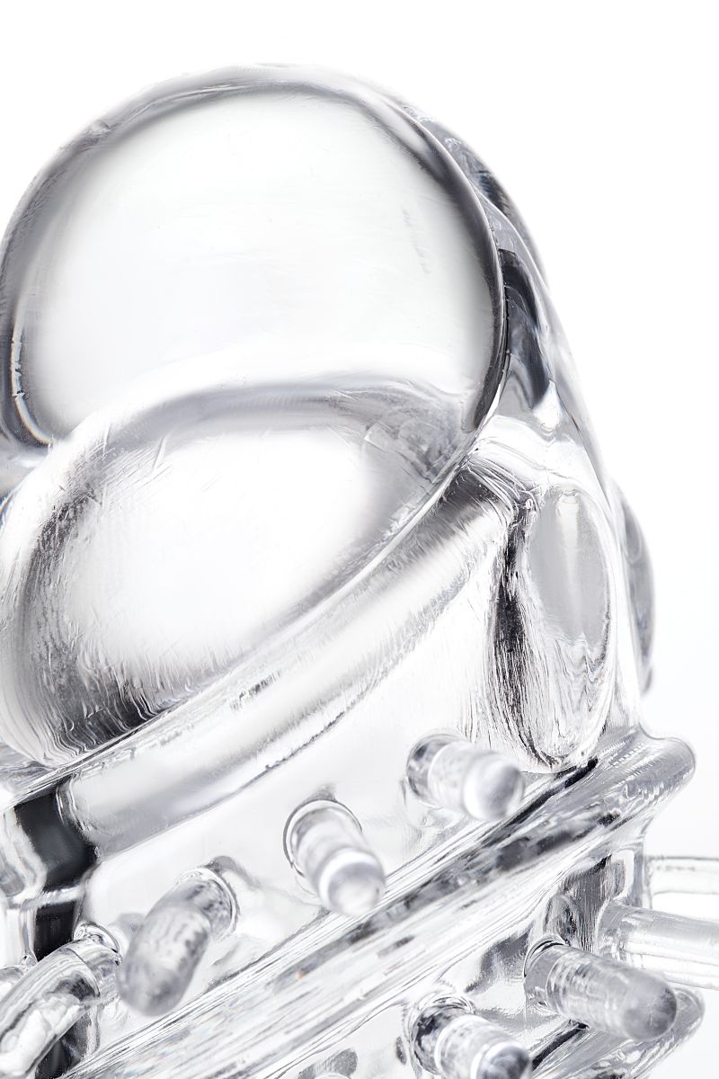 Насадка на пенис TOYFA A-Toys с вибропулей и шипами - 13,4 см. 7