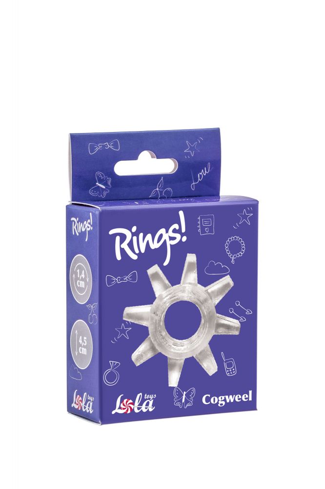 Прозрачное эрекционное кольцо Rings Cogweel 2