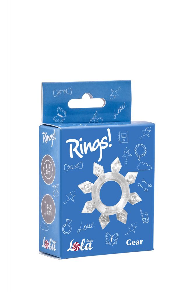 Прозрачное эрекционное кольцо Rings Gear 2