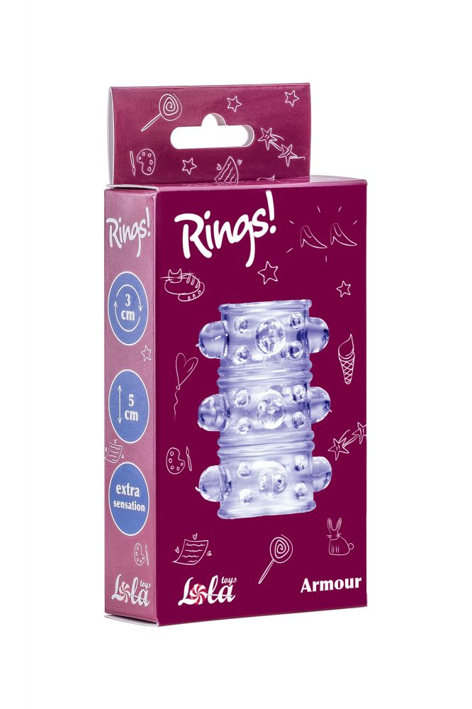 Фиолетовая насадка на пенис Rings Armour 3