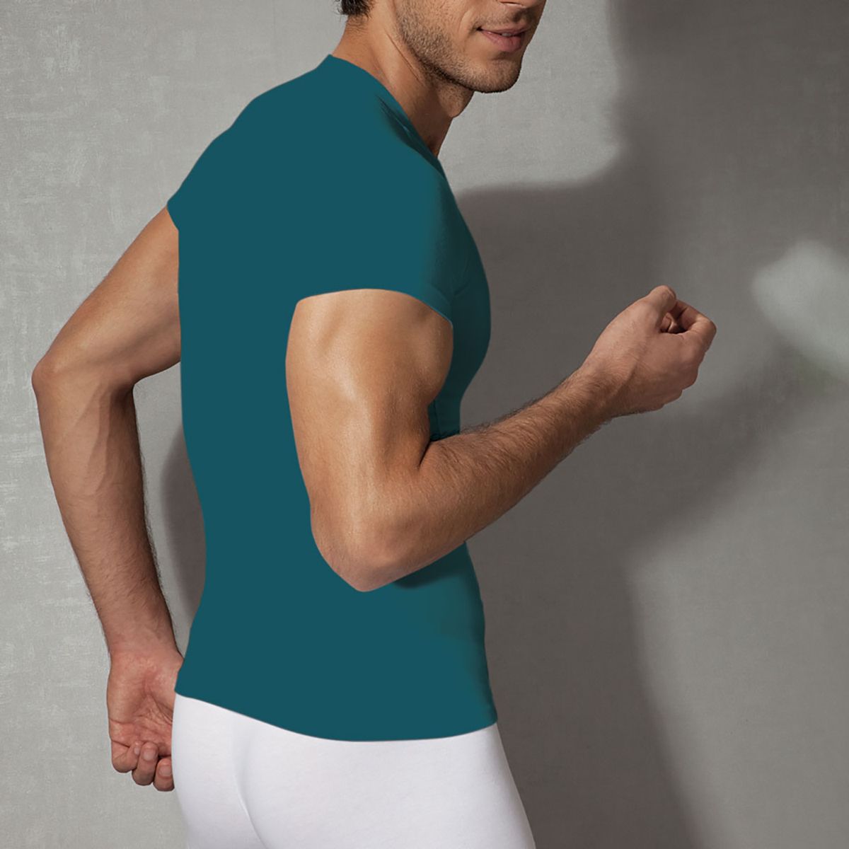 Футболка из хлопково-модальной ткани Doreanse Essentials 4