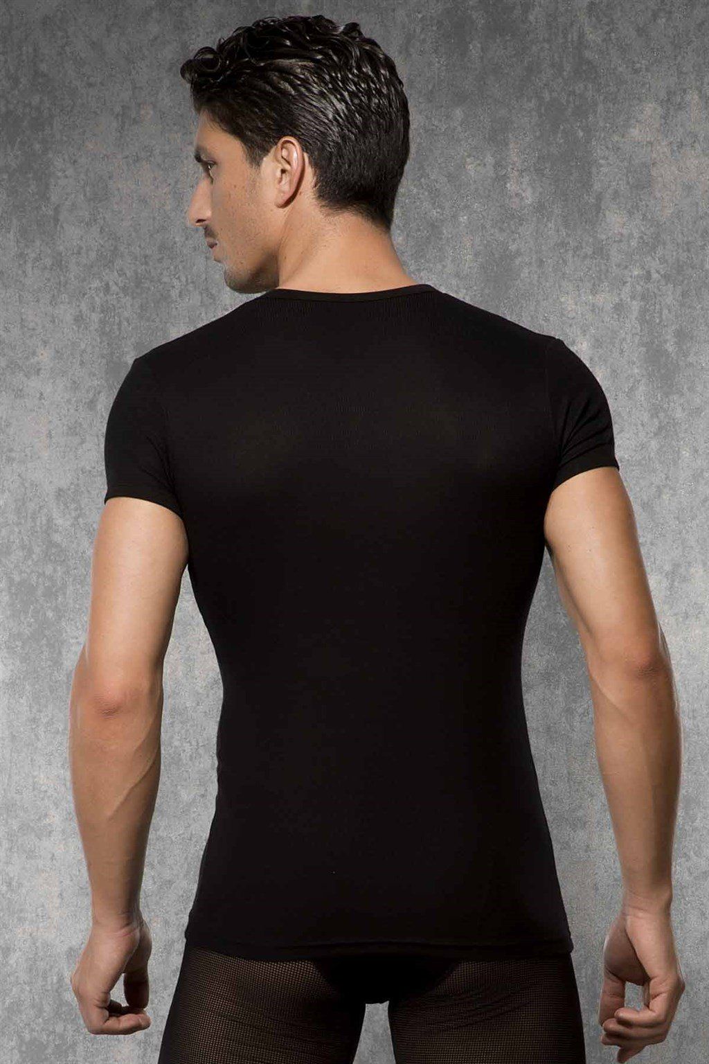 Мужская обтягивающая футболка в мелкий рубчик Doreanse Ribbed Modal 6