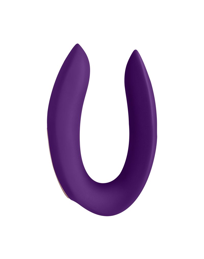 Фиолетовый вибратор для пар Satisfyer Double Plus Remote с пультом ДУ 3