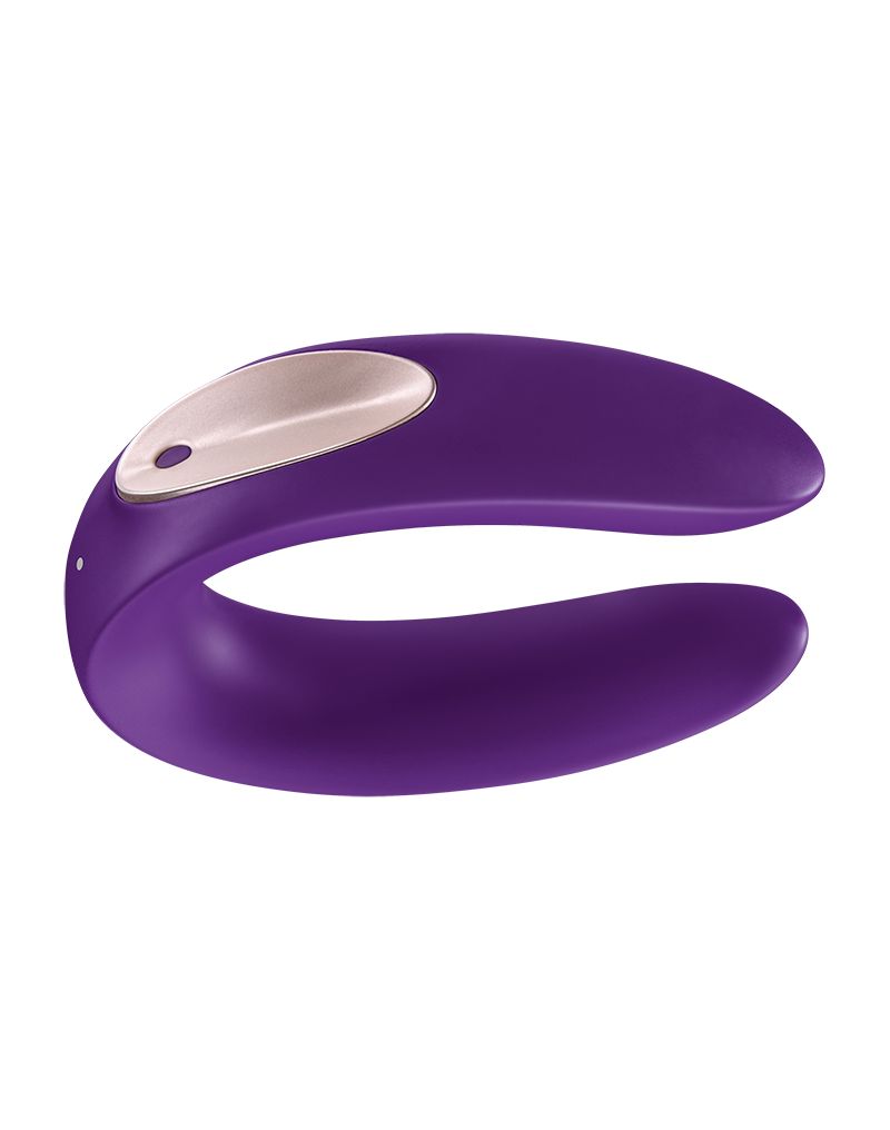 Фиолетовый вибратор для пар Satisfyer Double Plus Remote с пультом ДУ 4