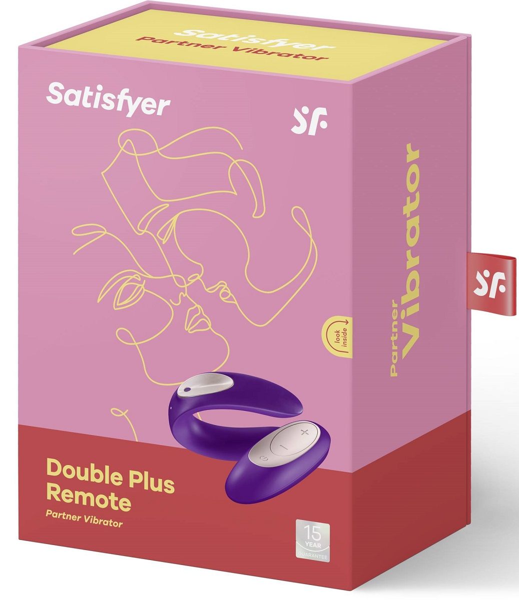 Фиолетовый вибратор для пар Satisfyer Double Plus Remote с пультом ДУ 7