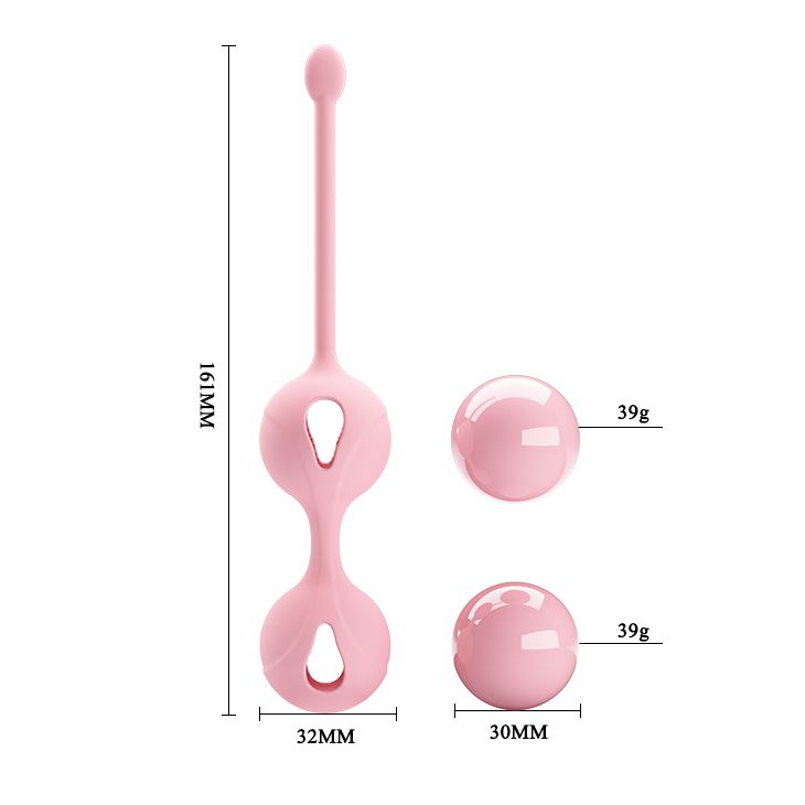 Нежно-розовые вагинальные шарики Kegel Tighten Up I 3