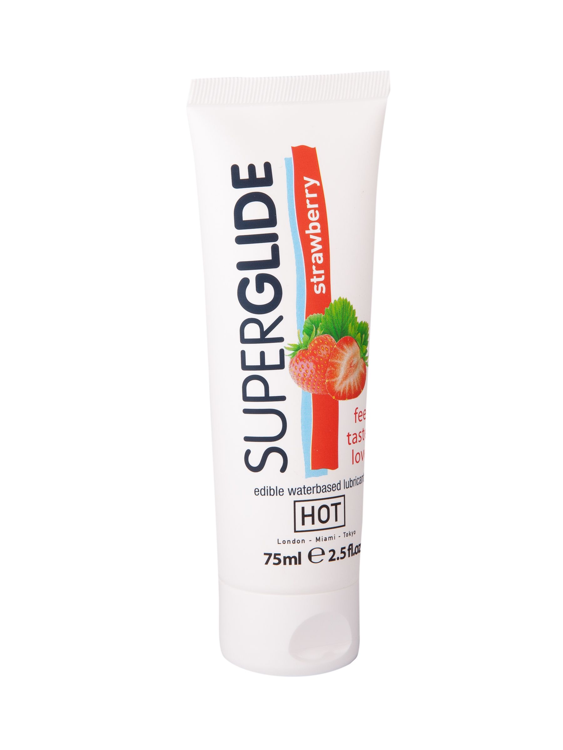 Гель на водной основе с ароматом клубники Superglide Strawberry - 75 мл. 2