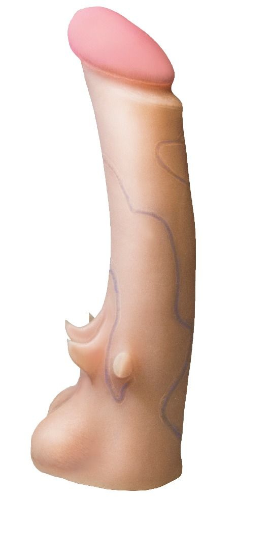 Телесная насадка REAL Standard с усиками на основании - 19 см. 1