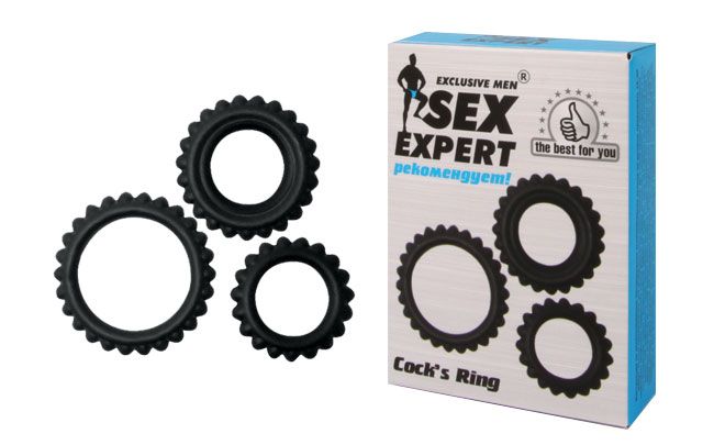 Набор из 3 эрекционных колец Sex Expert 2
