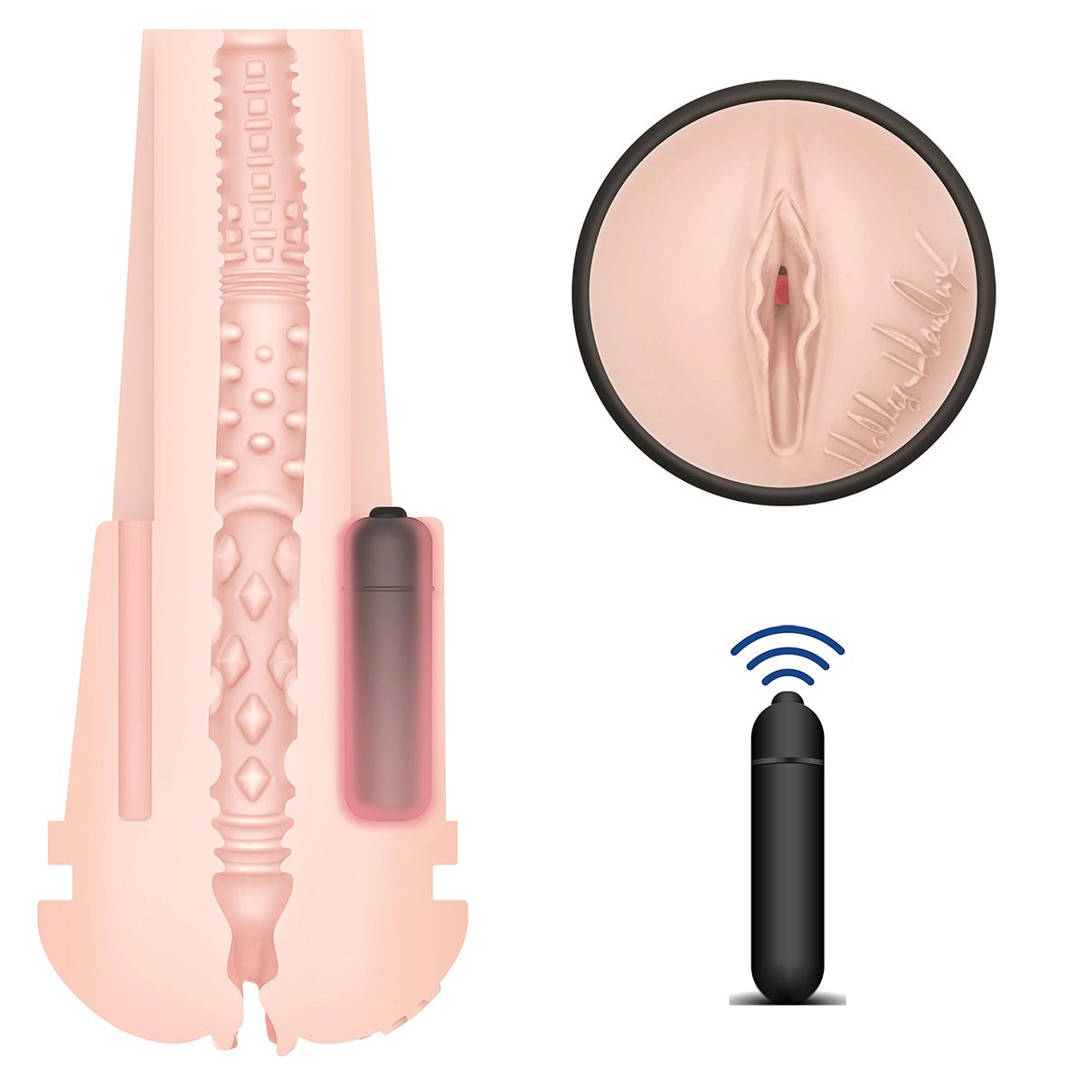 Мастурбатор-вагина PORNSTAR Holly Hendrix с вибрацией 2