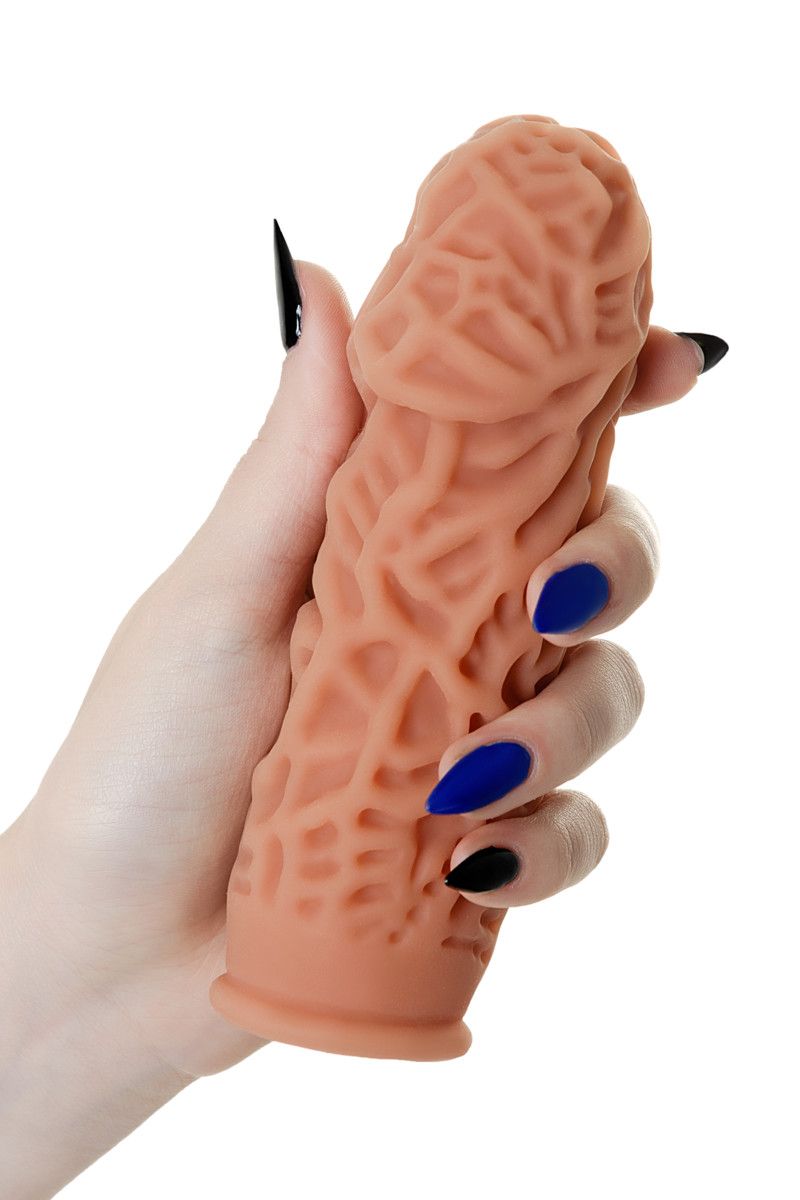 Насадка на фаллос с рельефными складочками Extreme Sleeve 012 M-size - 14,7 см. 6