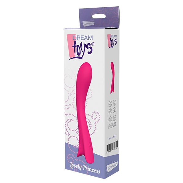 Розовый перезаряжаемый вибратор LOVELY PRINCESS - 15 см. 2