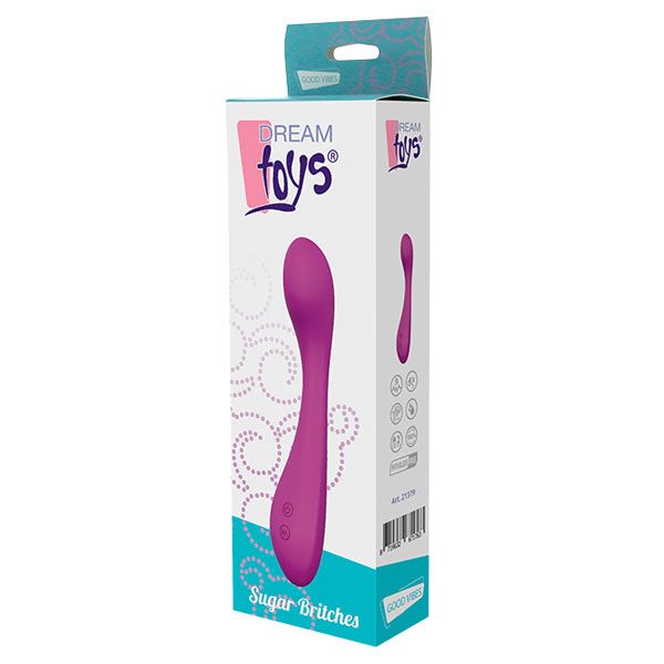 Фиолетовый гладкий перезаряжаемый вибратор SUGAR BRITCHES - 15,5 см. 2