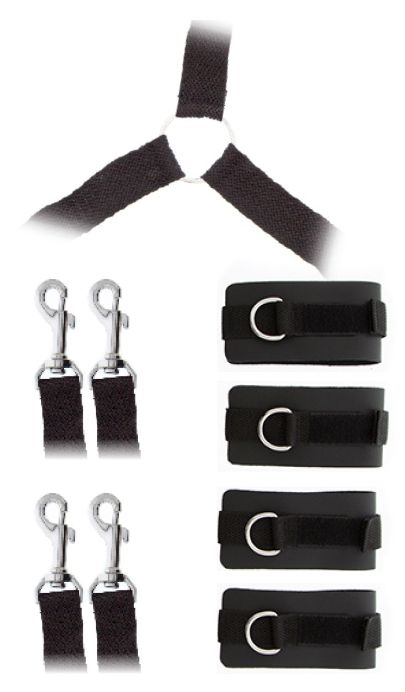 Комплект наручников и поножей LUXURIOUS BED RESTRAINT CUFF SET 1