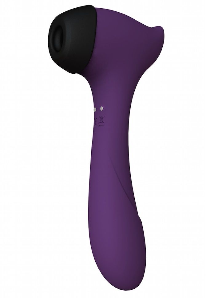 Фиолетовый вакуумный бесконтактный стимулятор клитора и вибратор Halo 1