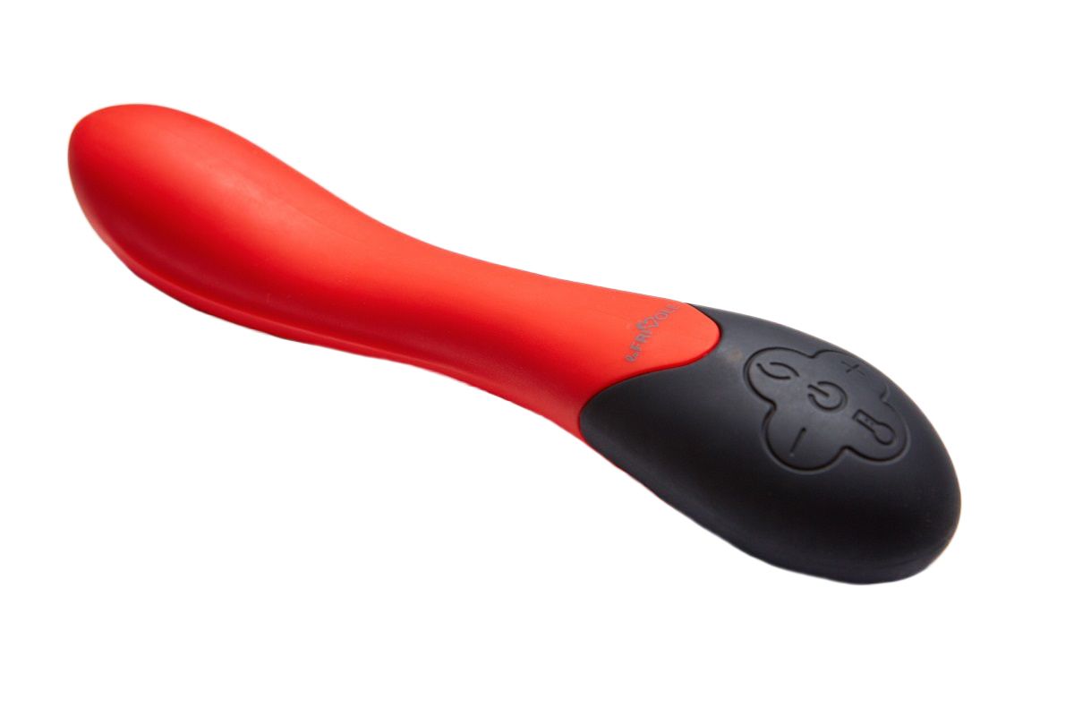 Красный вибратор Lynx для стимуляции точки G с нагревом - 20,8 см. 2