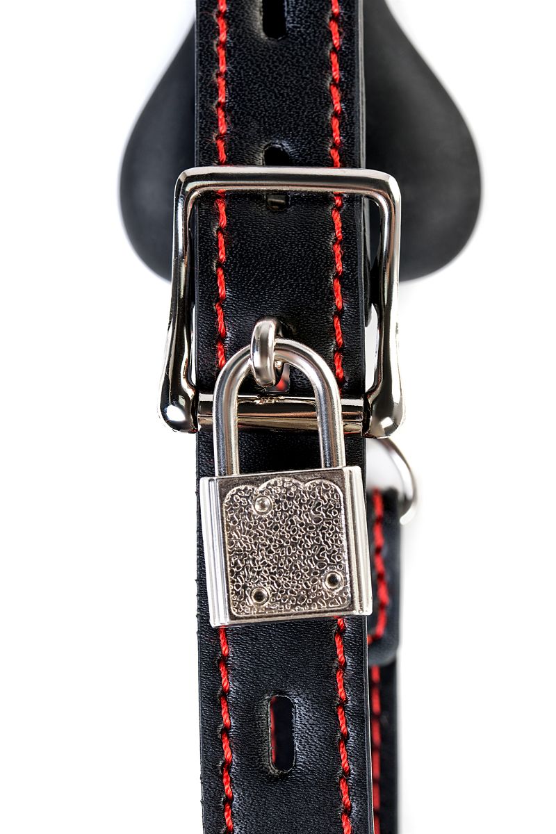 Черный кляп-трензельTOYFA Theatre в виде косточки 8