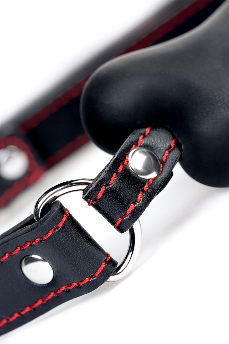 Черный кляп-трензельTOYFA Theatre в виде косточки 9