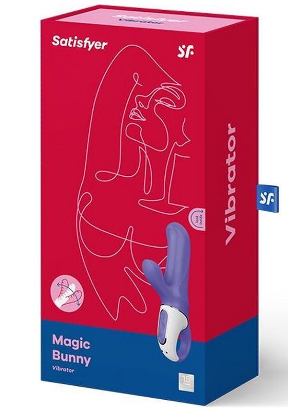 Фиолетовый вибратор Satisfyer Magic Bunny с клиторальным отростком - 17,6 см. 4
