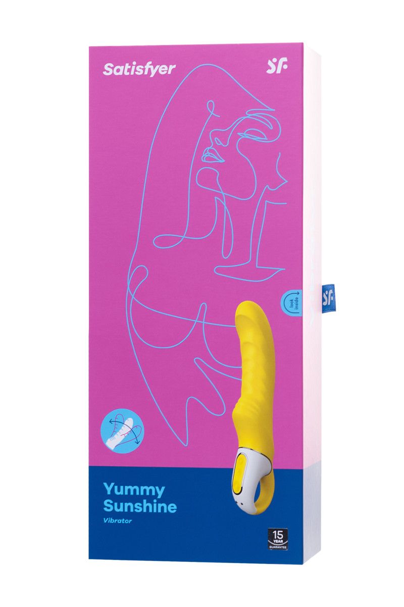 Жёлтый вибратор Satisfyer Yummy Sunshine - 22,5 см. 11