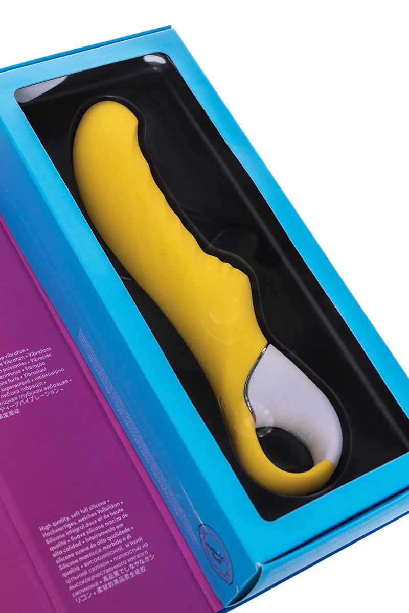 Жёлтый вибратор Satisfyer Yummy Sunshine - 22,5 см. 12