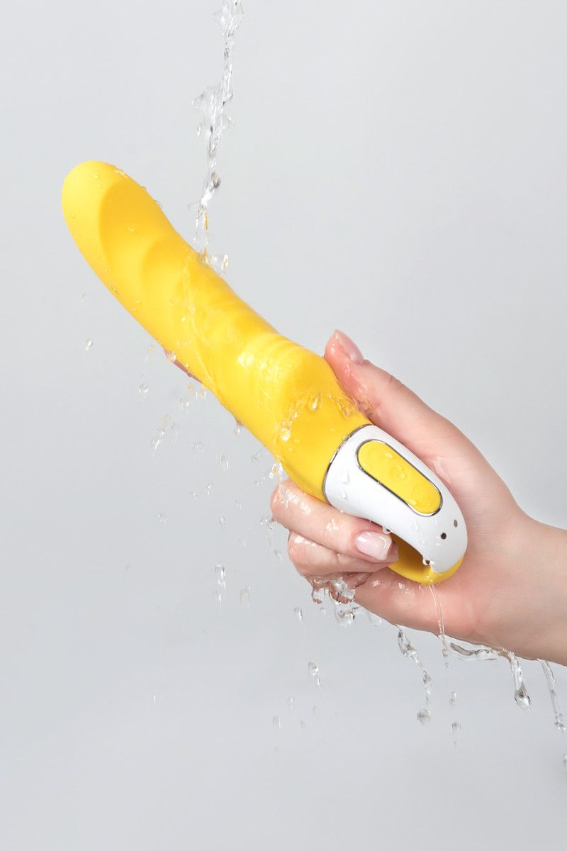 Жёлтый вибратор Satisfyer Yummy Sunshine - 22,5 см. 7