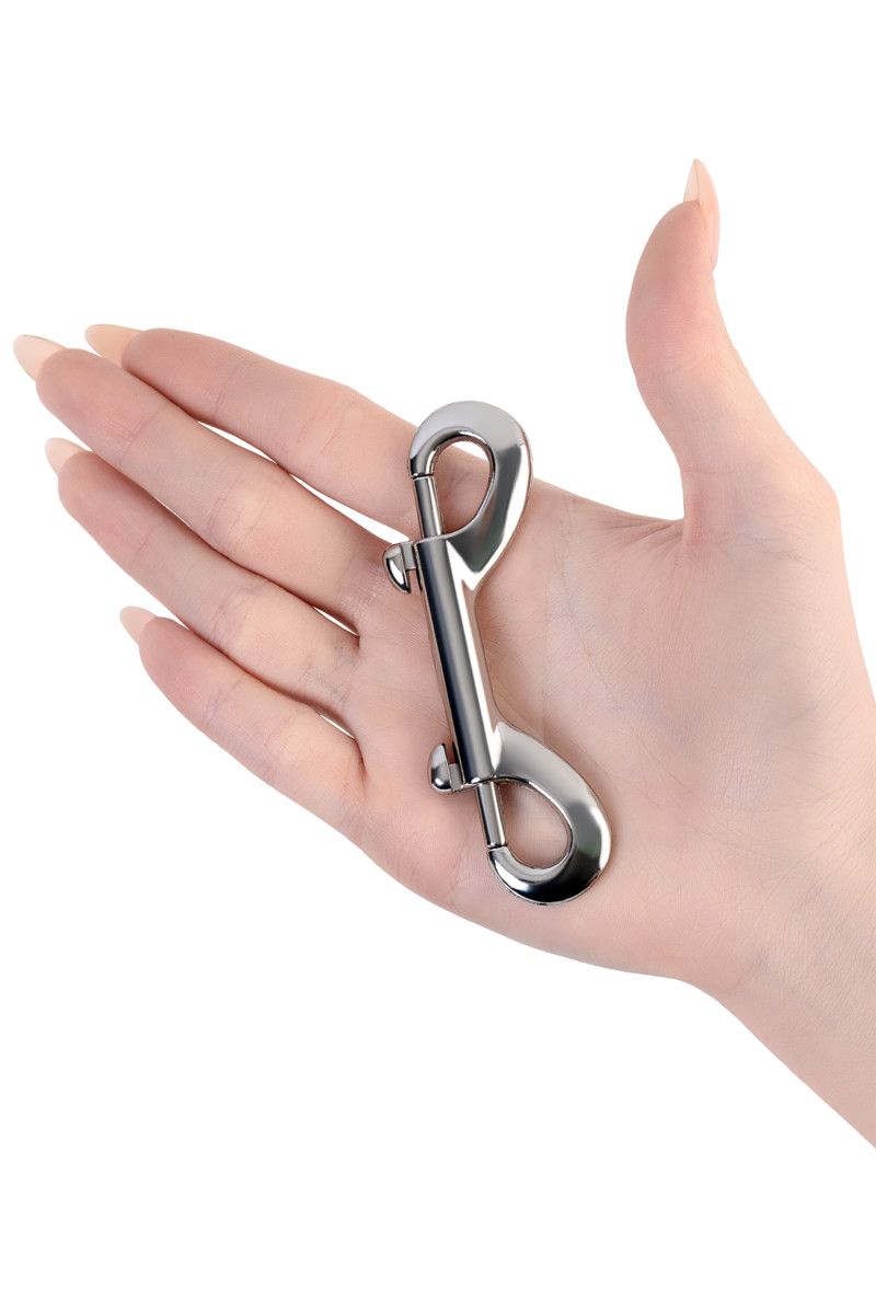 Серебристый двухсторонний карабин TOYFA Metal 4
