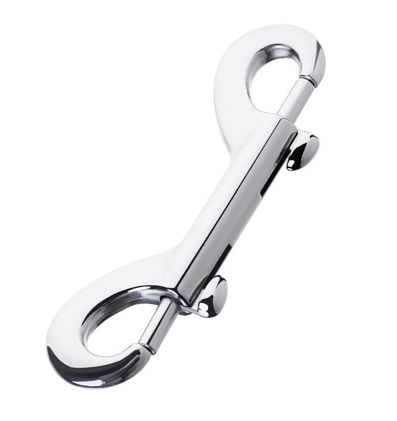 Серебристый двухсторонний карабин TOYFA Metal 1