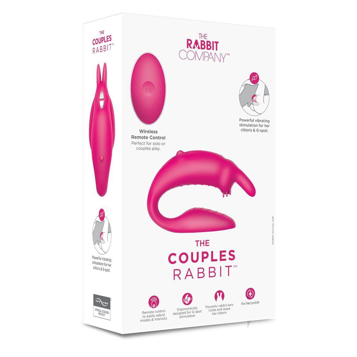 Розовый вибратор для пар The Couples Rabbit 3
