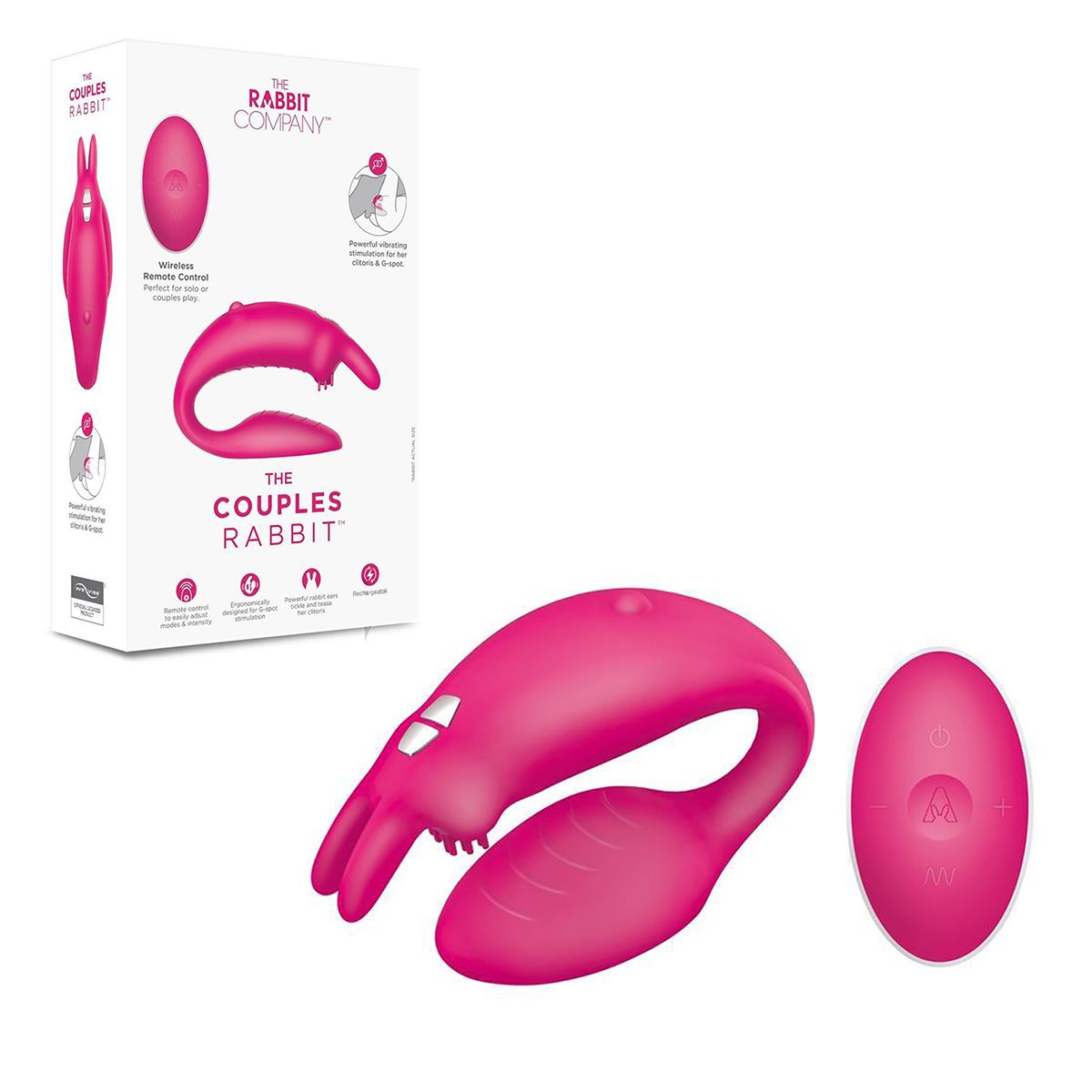 Розовый вибратор для пар The Couples Rabbit 1