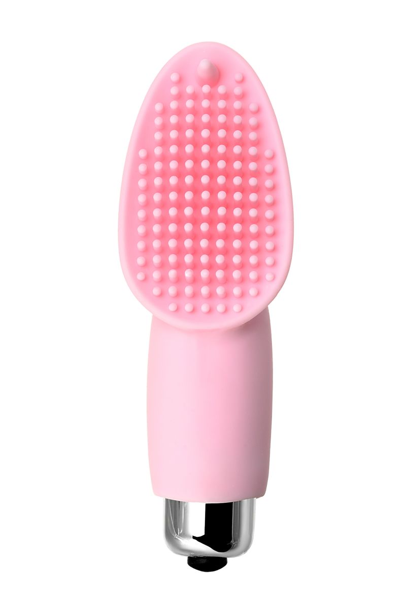 Нежно-розовая вибронасадка на палец JOS TWITY - 10,2 см. 2