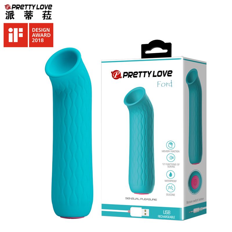 Бирюзовый вакуумный стимулятор клитора Ford 4