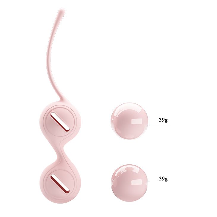 Нежно-розовые вагинальные шарики на сцепке Kegel Tighten Up I 4