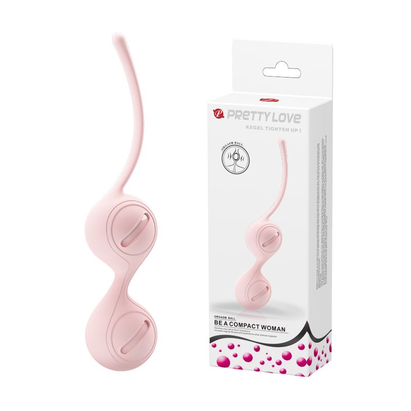 Нежно-розовые вагинальные шарики на сцепке Kegel Tighten Up I 5