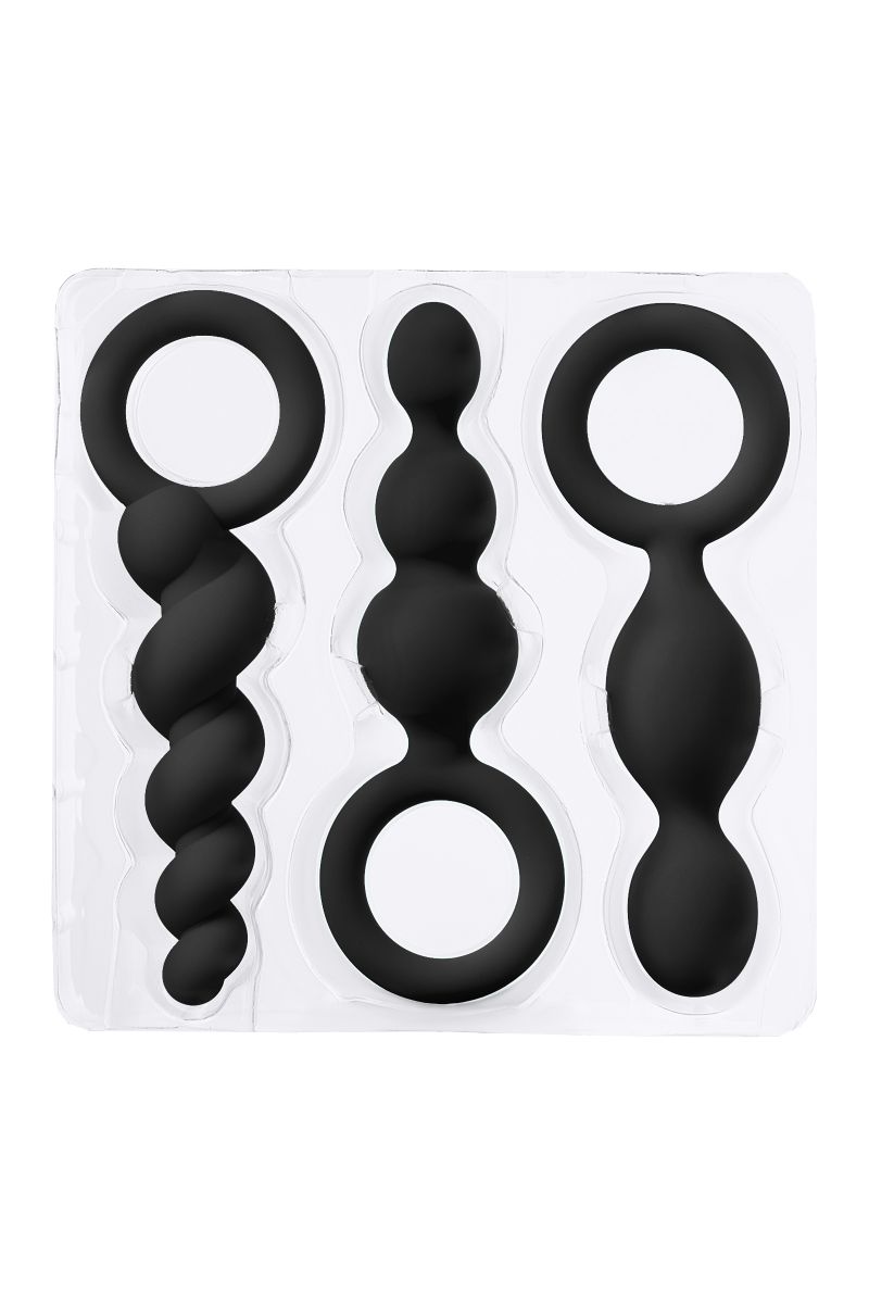 Набор чёрных анальных цепочек Satisfyer Booty Call 5