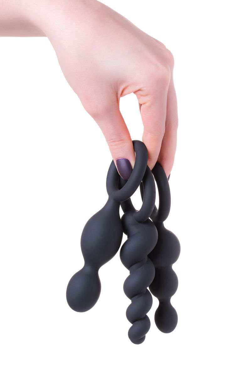 Набор чёрных анальных цепочек Satisfyer Booty Call 9