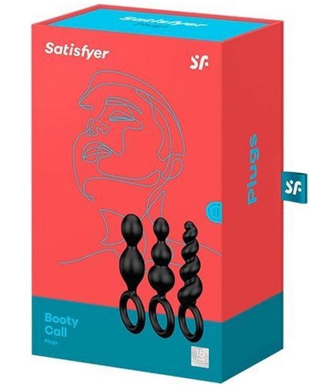 Набор чёрных анальных цепочек Satisfyer Booty Call 10