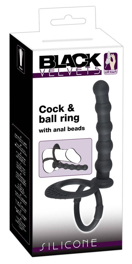 Насадка на пенис для двойного проникновения Cock & ball ring 6