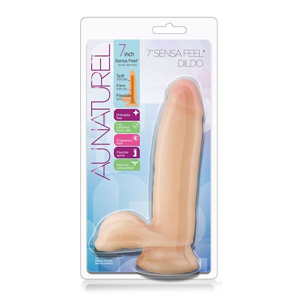 Телесный фаллоимитатор 7 inch Sensa Feel Dildo - 17,8 см. 2