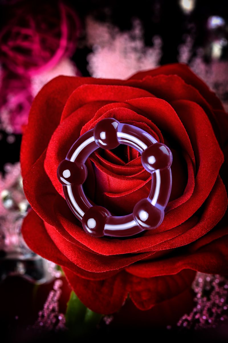 Фиолетовое эрекционное кольцо A-Toys 4