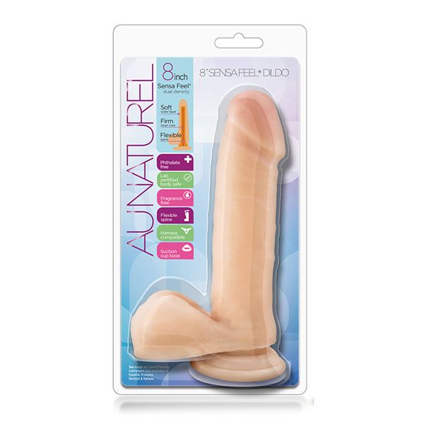 Телесный фаллоимитатор 8 Inch Sensa Feel Dildo - 20,3 см. 2