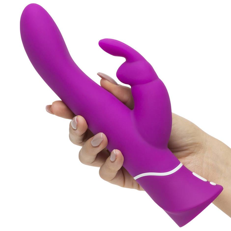 Лиловый вибратор-кролик Curve Rechargeable Rabbit Vibrator - 25,4 см. 3