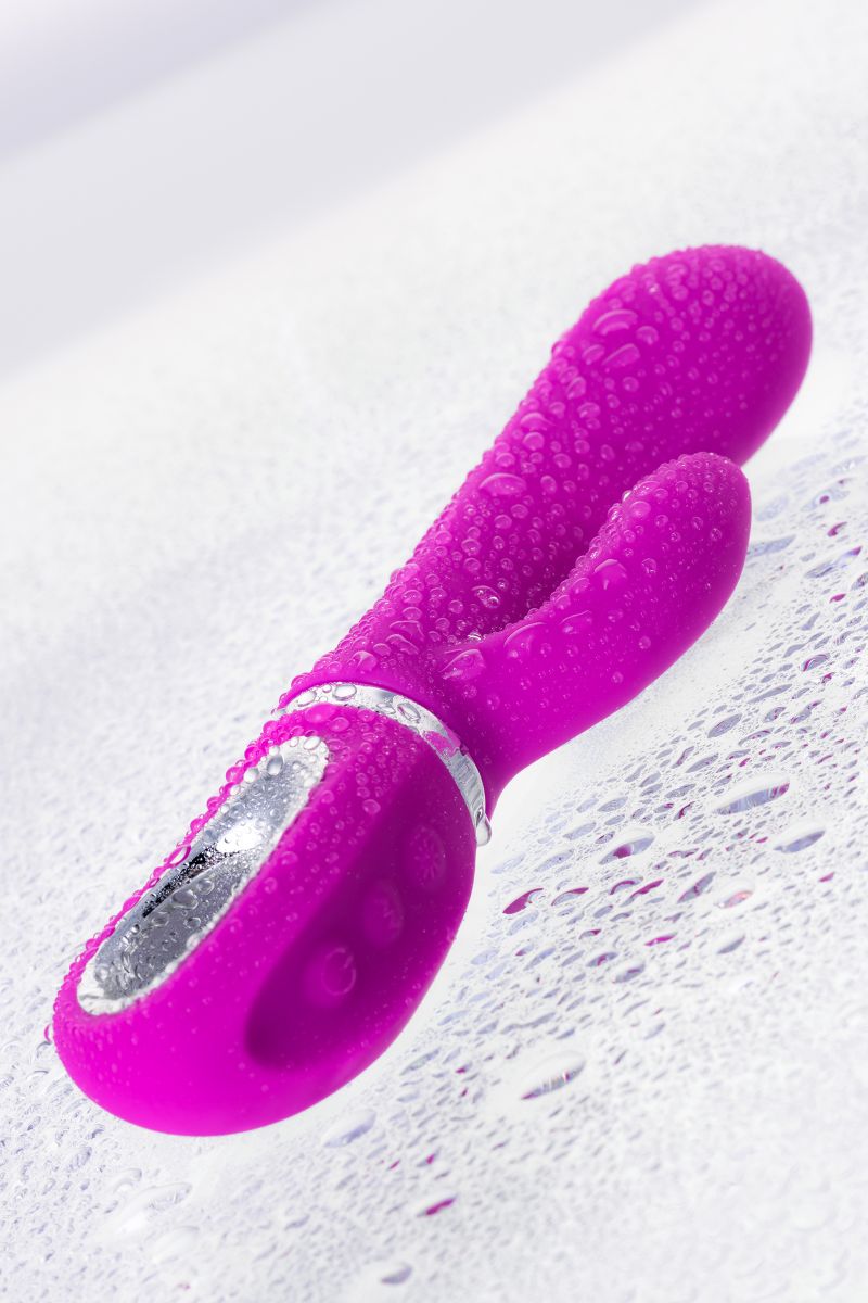 Лиловый вибратор с клиторальным стимулятором JOS JOLY - 19,6 см. 15