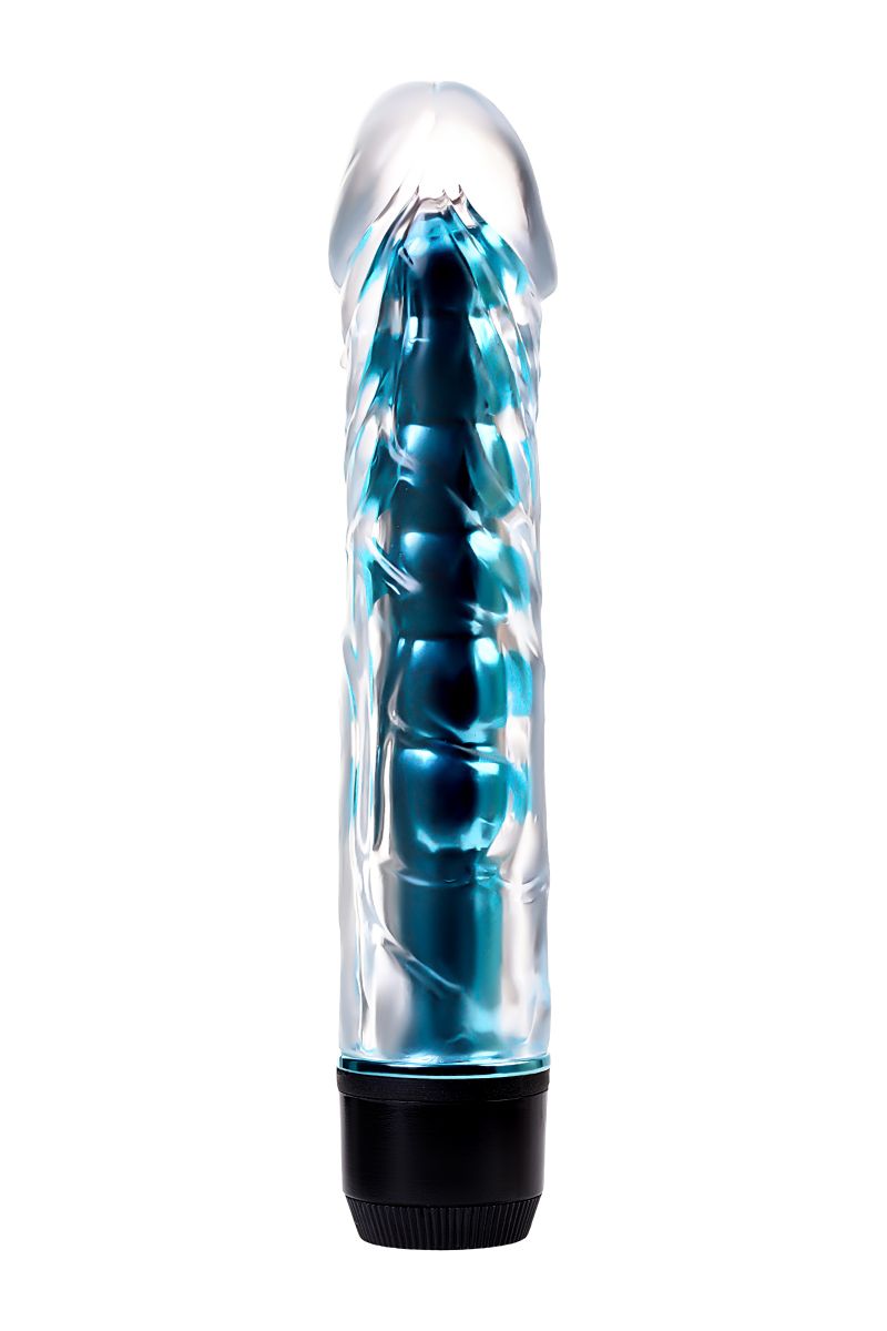 Классический вибратор TOYFA Trio Vibe голубого цвета - 18 см. 4