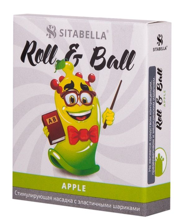 Стимулирующий презерватив-насадка Roll & Ball Apple 1