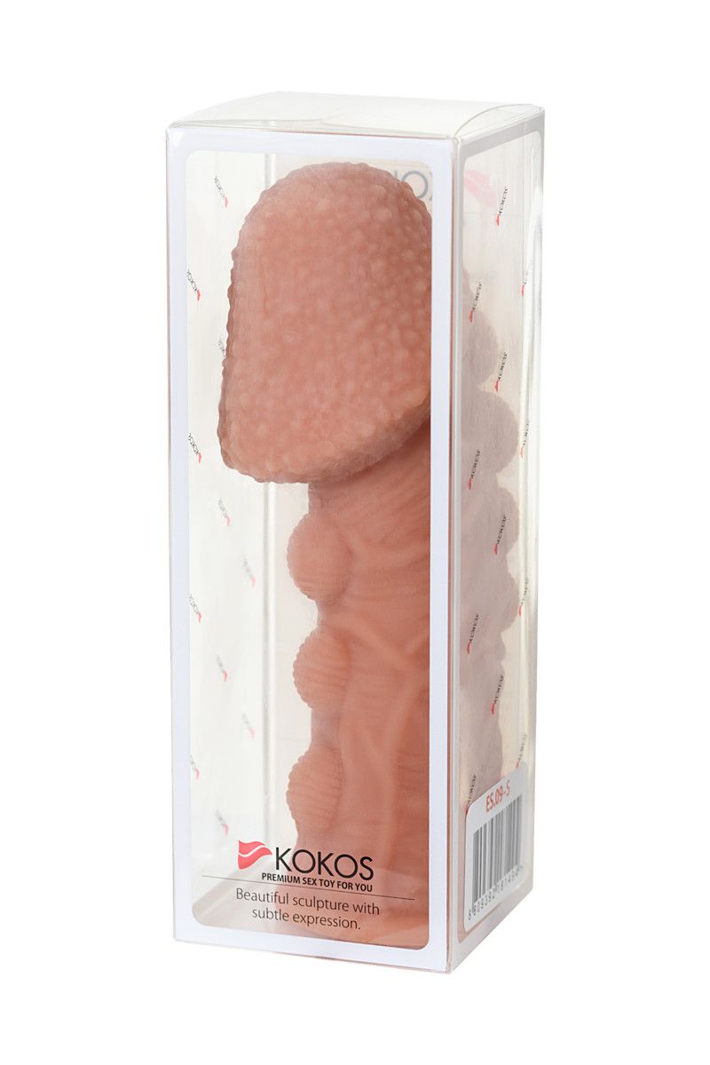 Насадка на фаллос с пузыриками, венками и ребристостью Extreme Sleeve 009 S-size - 12,7 см. 2