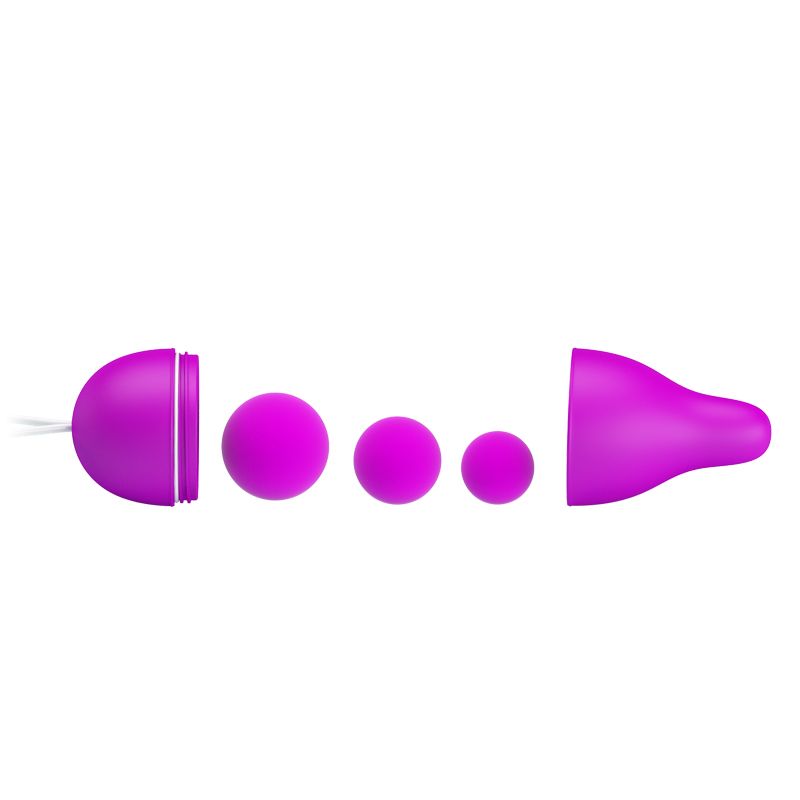 Лиловое вагинальное яйцо с утяжеляющими шариками Kegel Ball 2