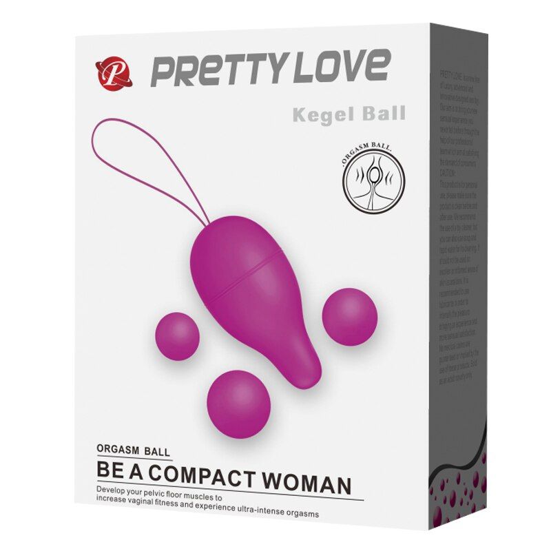 Лиловое вагинальное яйцо с утяжеляющими шариками Kegel Ball 3